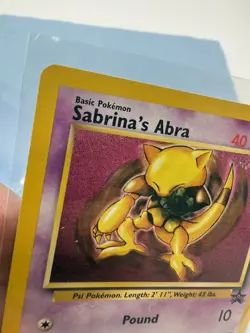 1999 Pokemon Wizards Black Star Promos Sabrina's Abra #19 LP See Video - Image 4