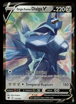 Origin Forme Dialga V 113/189 Ultra Rare Holo NM Pokemon SWSH10: Astral Radiance - Image 1