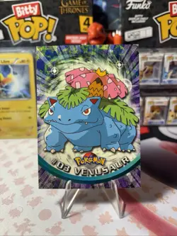 1999 Topps Pokemon TV Animation Edition #03 Venusaur Black Logo - Image 1
