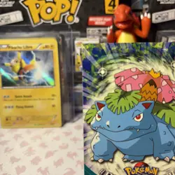 1999 Topps Pokemon TV Animation Edition #03 Venusaur Black Logo - Image 2