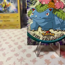 1999 Topps Pokemon TV Animation Edition #03 Venusaur Black Logo - Image 3