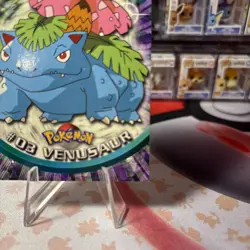 1999 Topps Pokemon TV Animation Edition #03 Venusaur Black Logo - Image 4