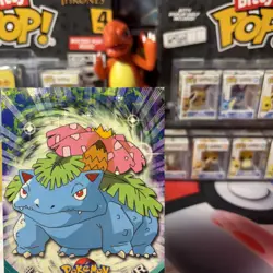 1999 Topps Pokemon TV Animation Edition #03 Venusaur Black Logo - Image 5
