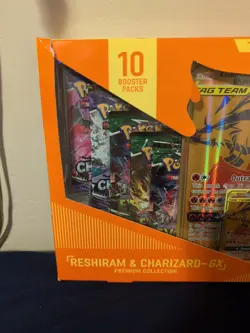 Pokemon Reshiram And Charizard GX Premium Collection Sealed Box Sword And Shield - Image 3