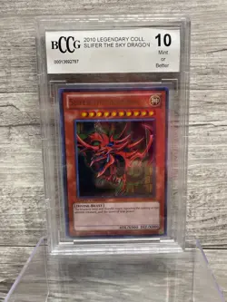 2010 Yu-Gi-Oh Yugioh Legendary Collection Slifer The Sky Dragon BCCG 10 Mint - Image 1