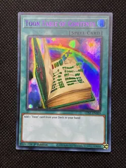 YuGiOh! - Toon Table of Contents LDS1-EN069 Ultra Rare (Purple) 1st Edition NM - Image 1