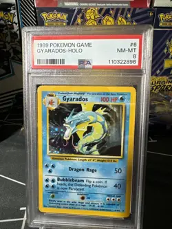 Pokemon Gyarados Holo Rare TCG Card 6/102 WOTC Base Set PSA 8 NM-MT - Image 1