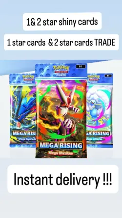 Pokemon Tcg Pocket Trade 2star New Set mega Rising 2stars Any Card Ask Me - Image 2