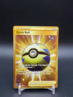 Quick Ball 216/202 Sword & Shield Base Set Gold Secret Rare NM Pokemon Card - Image 1