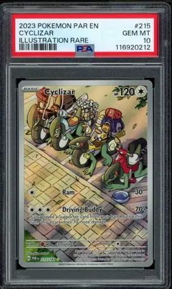 2024 PSA 10 Pokemon Paradox Rift Cyclizar Illustration Rare IR 215/182 Card Gem - Image 1