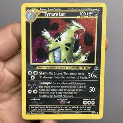 🔥Pokemon TCG Tyranitar Neo Discovery Holo Card 12/75 🔥 - Image 1