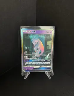 Korean Pokemon Card LP- Mewtwo GX 082/072 Shining Legends Holo Full Alt Art SR - Image 1