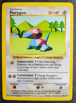 Pokemon Porygon Shadowless Base Set 39/102 Uncommon card - Pack fresh - Image 1