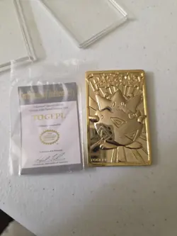 Pokemon Togepi Trading Card 23K Gold-Plated W/Certificate Of Authenticity - Image 2