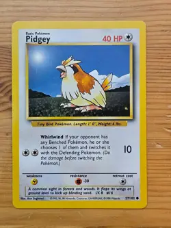 Pidgey - 57/102 Base Set - Pokemon LP-EXC BUY 2 CARDS GET 1 FREE!! - Image 1