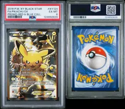 Pikachu EX 2016 Full Art Black Star Promo Card #XY124 PSA 6 - Image 3