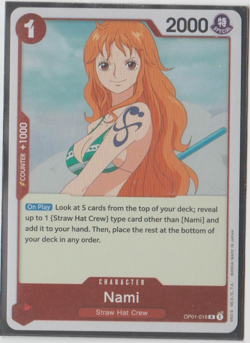 One Piece Card Game - 4x Nami - Rare - OP01-016 - NM - Red - English - Image 1