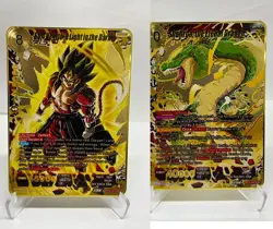 2PCS SS4 Vegeito Shenron Metal Dragon Ball Card-Collectible Gift Display Toys - Image 1
