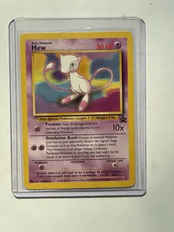 Mew 8 WotC Non Holo Vintage Base Set Original Black Star Promo Pokemon Card HP - Image 1