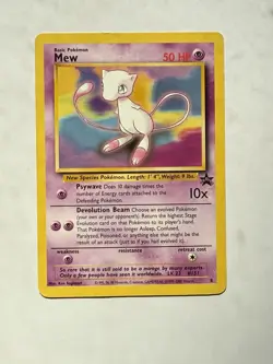Mew 8 WotC Non Holo Vintage Base Set Original Black Star Promo Pokemon Card HP - Image 2