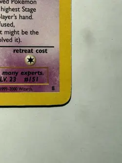Mew 8 WotC Non Holo Vintage Base Set Original Black Star Promo Pokemon Card HP - Image 4
