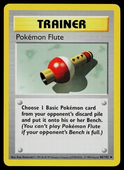 Pokemon Card - Pokemon Flute Base Set (Shadowless) 86/102 Uncommon - Image 1