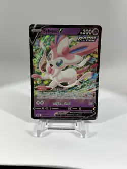Sylveon V SWSH202 Black Star Promo Pokemon Card NM - Image 1