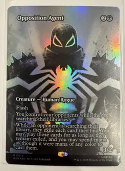 Opposition Agent (Borderless) Foil 0019 Marvel Universe Eternal-Legal MTG NM - Image 1