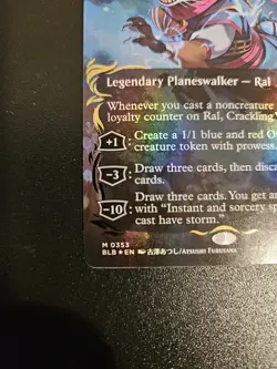 Ral, Crackling Wit (Borderless) (Raised Foil) #353 - Bloomburrow MTG - Image 4