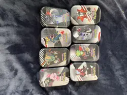 Pokemon Black Bolt & White Flare Full Art Set of Unova Mini Tin Sealed x 8 Tins - Image 1