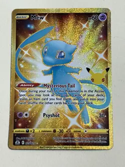Pokemon Card Mew 025/025 Celebrations 25th Anniversary Near Mint - Image 1