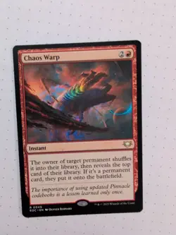 MTG Chaos Warp - Ravnica: Clue Edition (EOC) 0049/0113 - Rare - NM Condition - Image 1