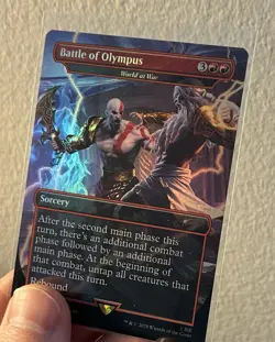 MTG Battle of Olympus - World at War (Rainbow Foil) God of War Secret Lair Foil - Image 1