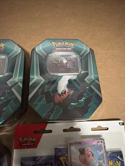 Pokemon TCG Tyranitar & Darkrai - Lot Of 3 New Sealed Tin & Temporal Blister - Image 3