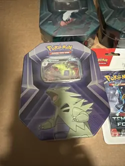 Pokemon TCG Tyranitar & Darkrai - Lot Of 3 New Sealed Tin & Temporal Blister - Image 4