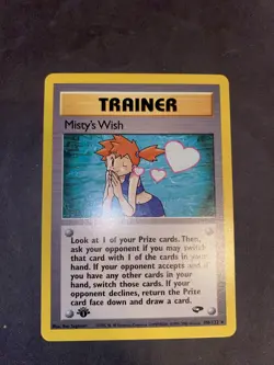 Misty's Wish 108/132 Gym Challenge Non Holo Vintage Pokemon FIRST EDITION - Image 1