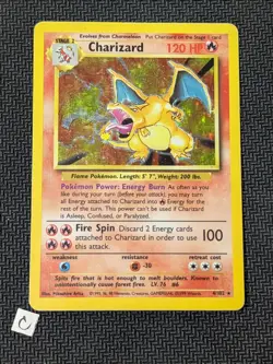 Charizard 4/102 - Base Set Unlimited Holo Rare Pokemon TCG HP - Image 1