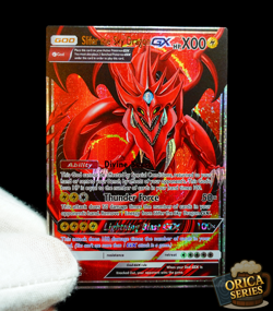 Yu-Gi-Oh Pokemon GX Crossover Slifer the Sky Dragon Holo FX Alt Art Custom Card - Image 1