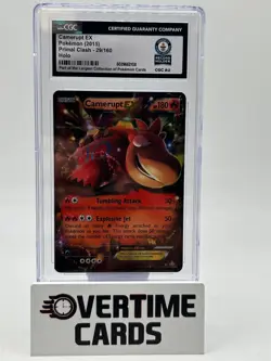 2015 Pokemon Primal Clash Camerupt EX Holo - World Record Holder CGC 1/1 029/160 - Image 1