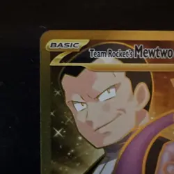 Pokemon Destined Rivals Team Rocket's Mewtwo ex 240/182 Holo Secret Rare Gold NM - Image 2
