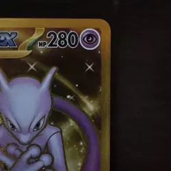 Pokemon Destined Rivals Team Rocket's Mewtwo ex 240/182 Holo Secret Rare Gold NM - Image 3