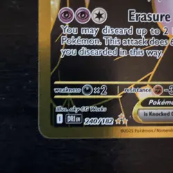 Pokemon Destined Rivals Team Rocket's Mewtwo ex 240/182 Holo Secret Rare Gold NM - Image 5