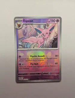 2025 Pokemon SV Prismatic Evolutions Espeon Reverse Holo Poke Ball #033/131 - Image 1