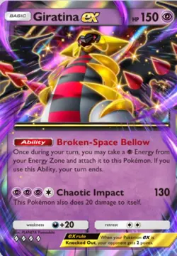 Giratina ex, Pokemon TCG Pocket, English language, Shining Revelry - Image 1