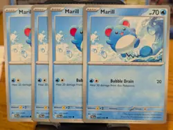 Pokemon TCG Paldea Evolved Marill 044/193 x4 Playset - Image 1
