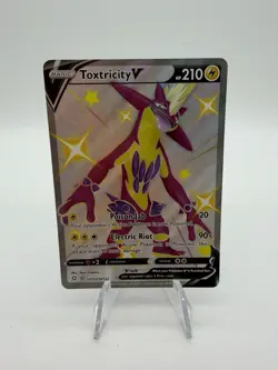 Toxtricity V SV112/SV122 Full Art Shiny Holo - 2021 Pokemon Shining Fates NM - Image 1