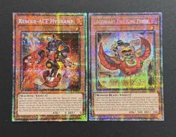 2025 YUGIOH MP25 1ST ED STARLIGHT RARE RESCUE ACE & KING PONIX NM SET - Image 1