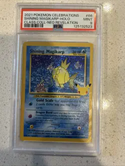 Pokemon Celebrations Classic Collection Shining Magicarp Holo Card 66/64 PSA 9 - Image 1