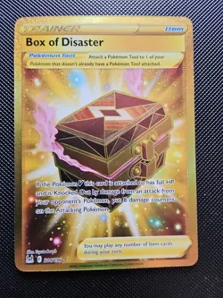 Gold Box Of Disaster Pokemon Full Art Trainer Card - Image 1