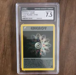 2000 Team Rocket Unlimited Rainbow Energy 17/82 CGC 7.5 Pokemon Very Clean Front - Image 1